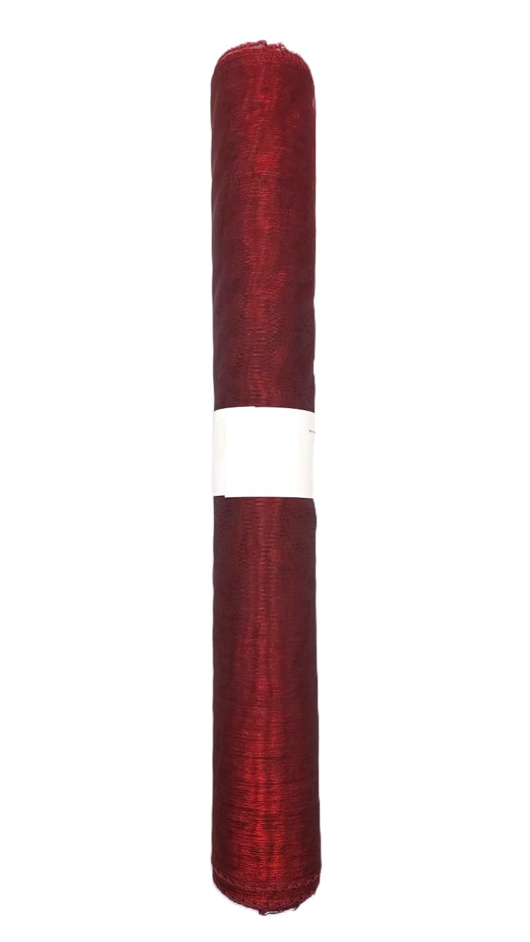 Organza obszywana 40cm bordowa