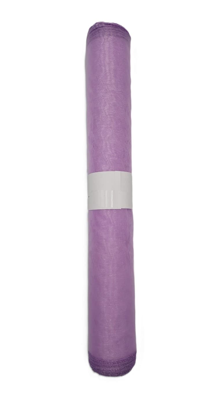 Organza obszywana 40cm wrzosowa