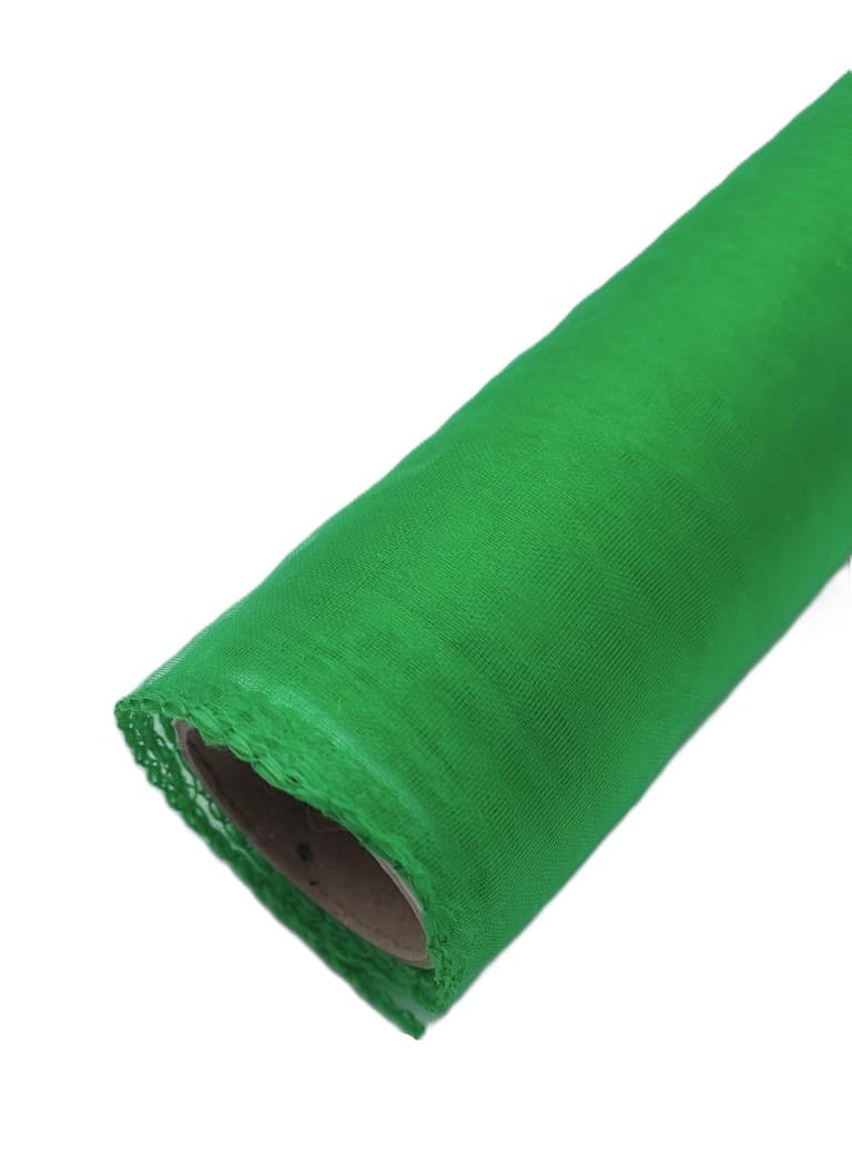 Organza obszywana 40cm zielona