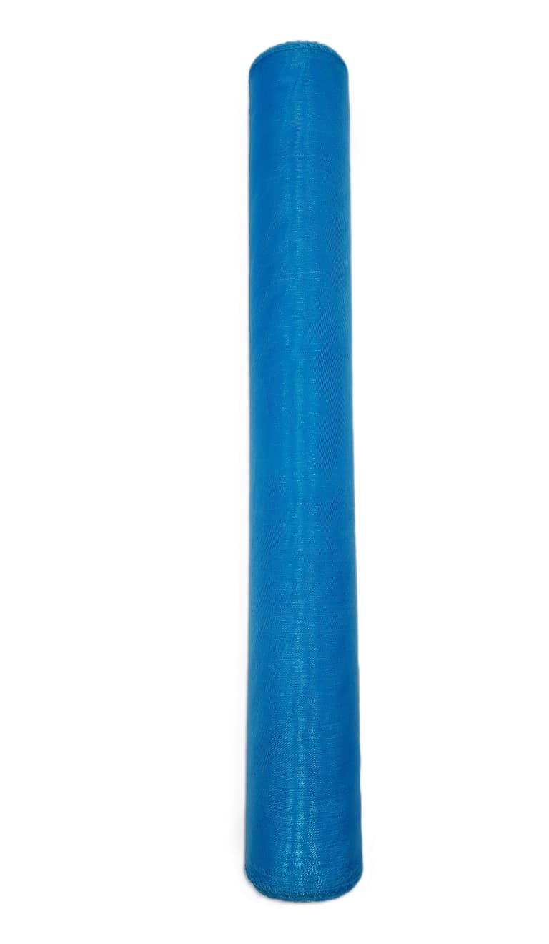 Organza obszywana 40cm niebieska