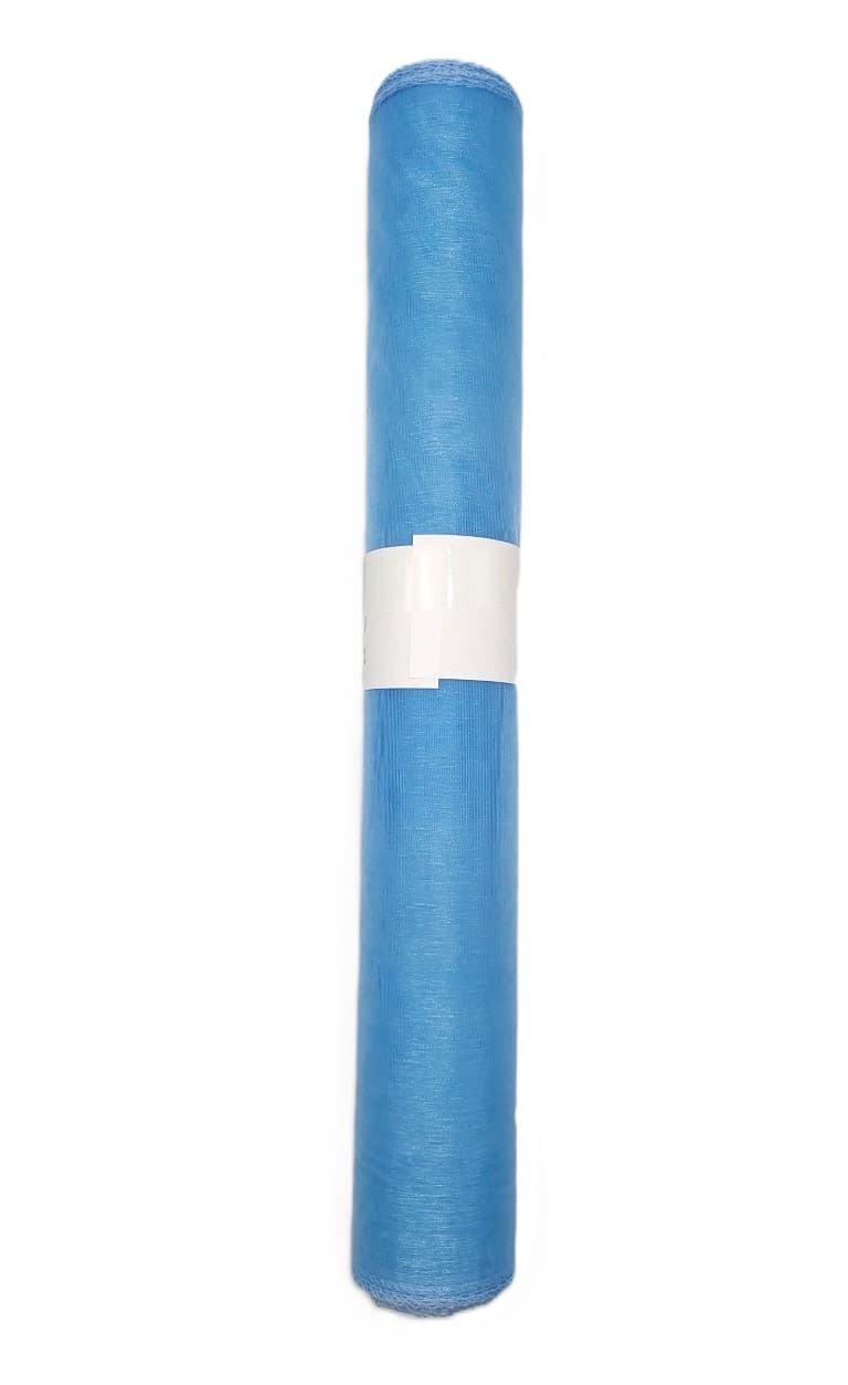 Organza obszywana 40cm błękitna