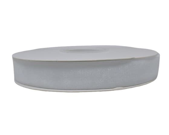 Wstążka aksamitna velvetowa, 19mm/9mb, biała