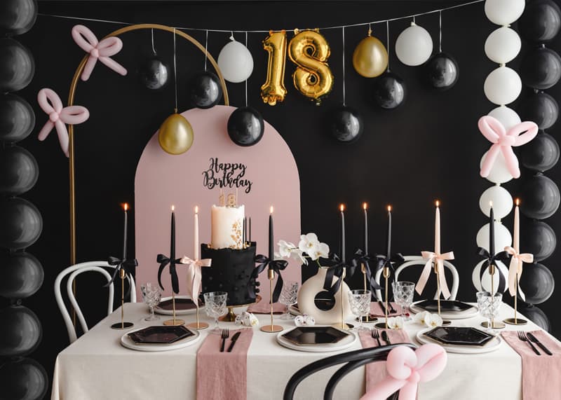 Girlanda balonowa 3w1 - 18 urodziny, mix, 260x32cm