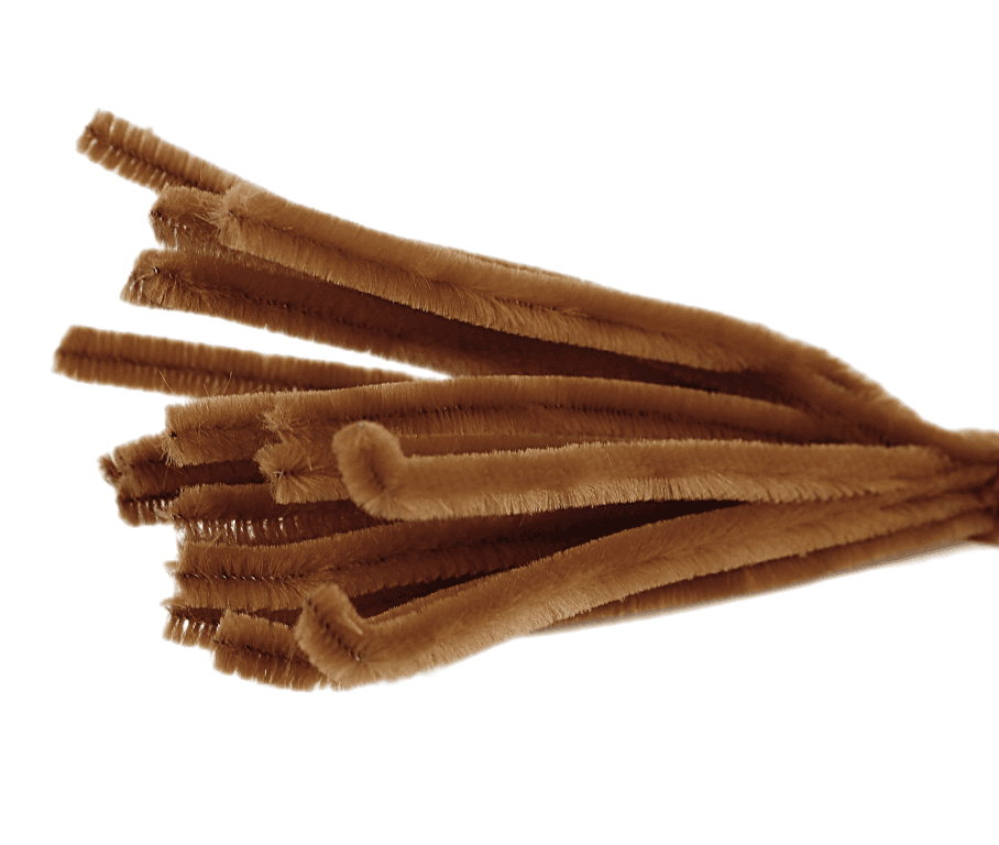 Wyciory pastelowe,  śr. 6mm/50szt, brązowe