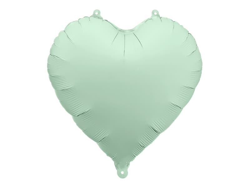 Balon foliowy Serce, 45cm, miętowo zielony