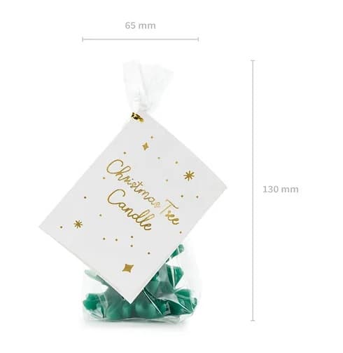 Świeca Choinka, 10 cm, ciemny zielony, świąteczna