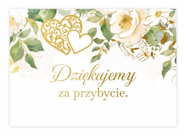 Winietki podziękowanie dla gości ślub 10 szt