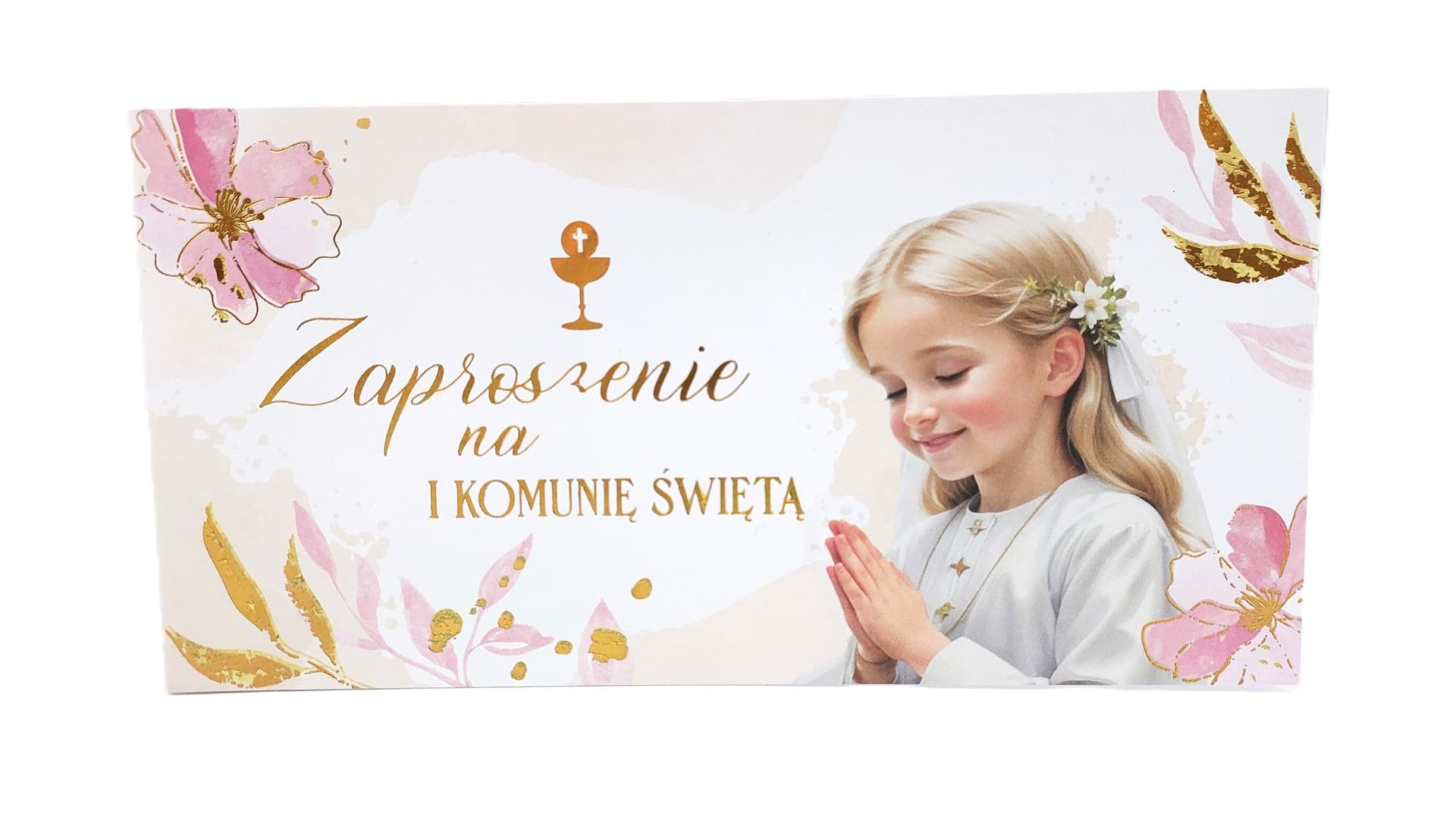 Zaproszenie na I Komunię Św. DZIEWCZYNKA 1 szt.