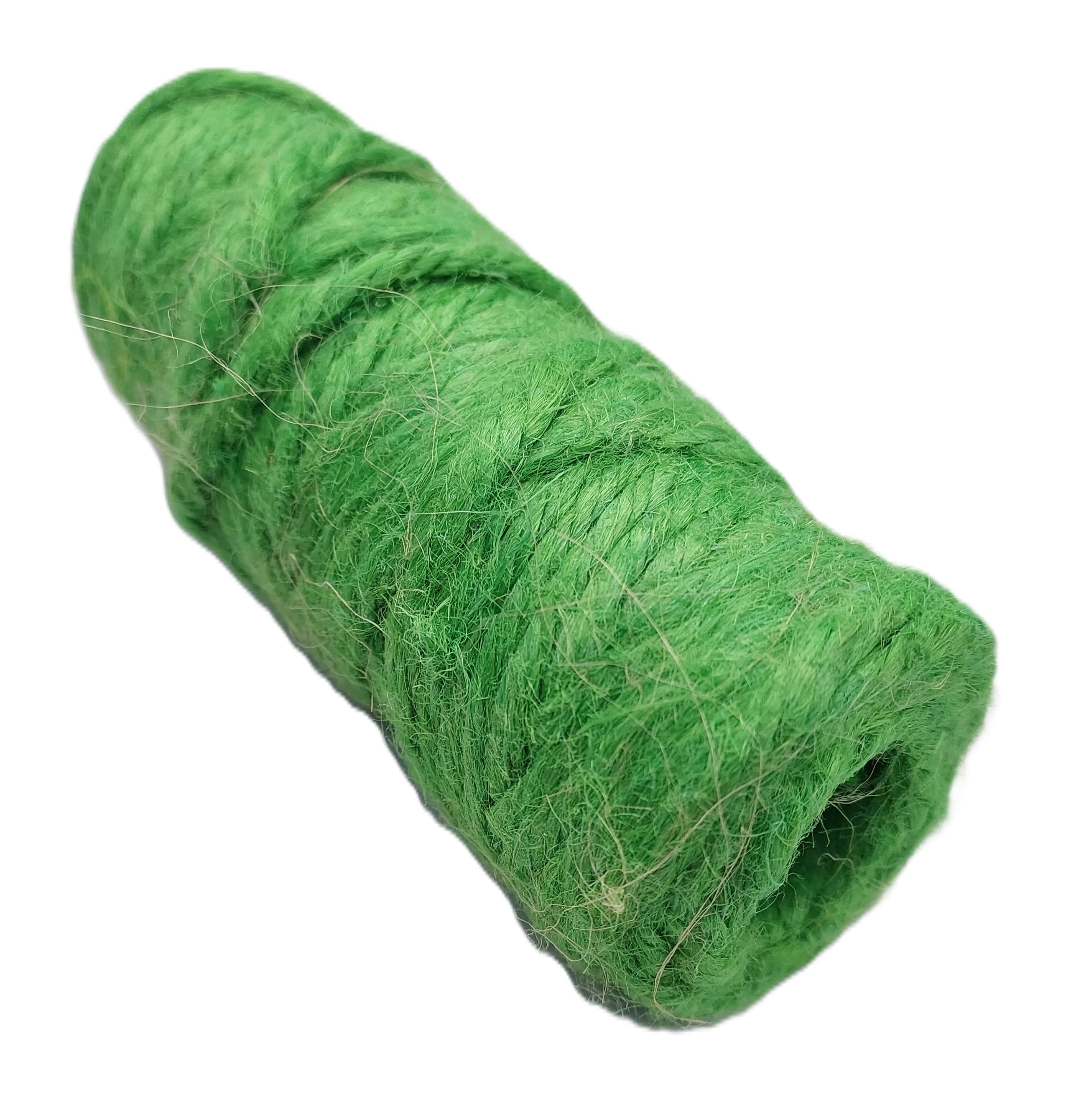 Sznurek jutowy, śr 5mm/21mb/100 gramów, zielony