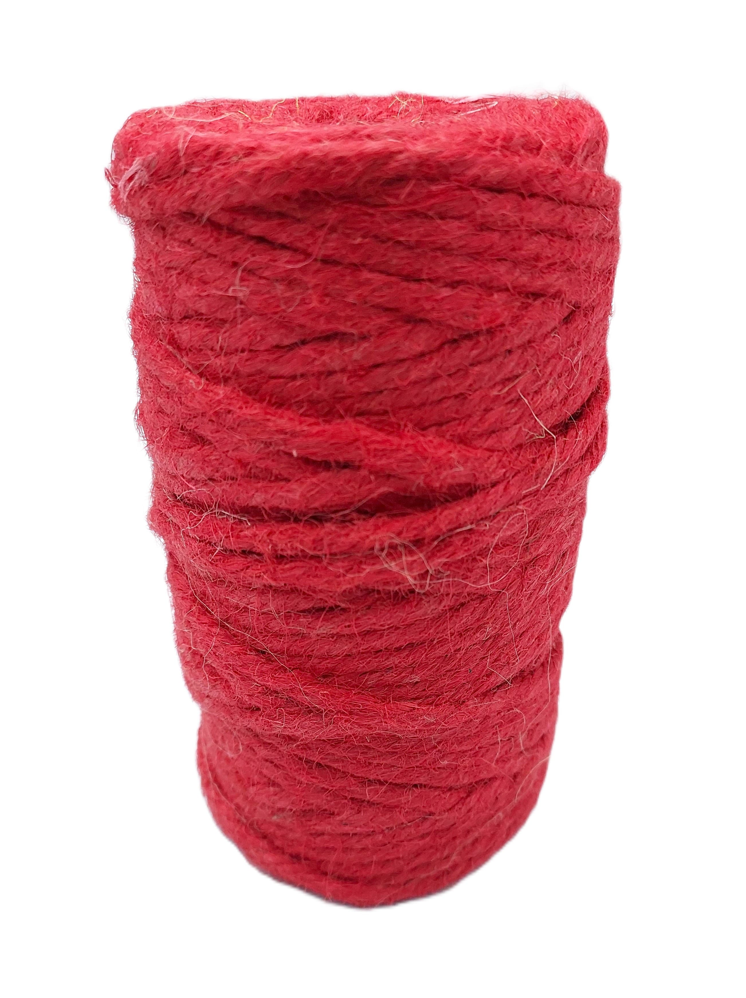 Sznurek jutowy, śr 5mm/52mb/250 gram, czerwony