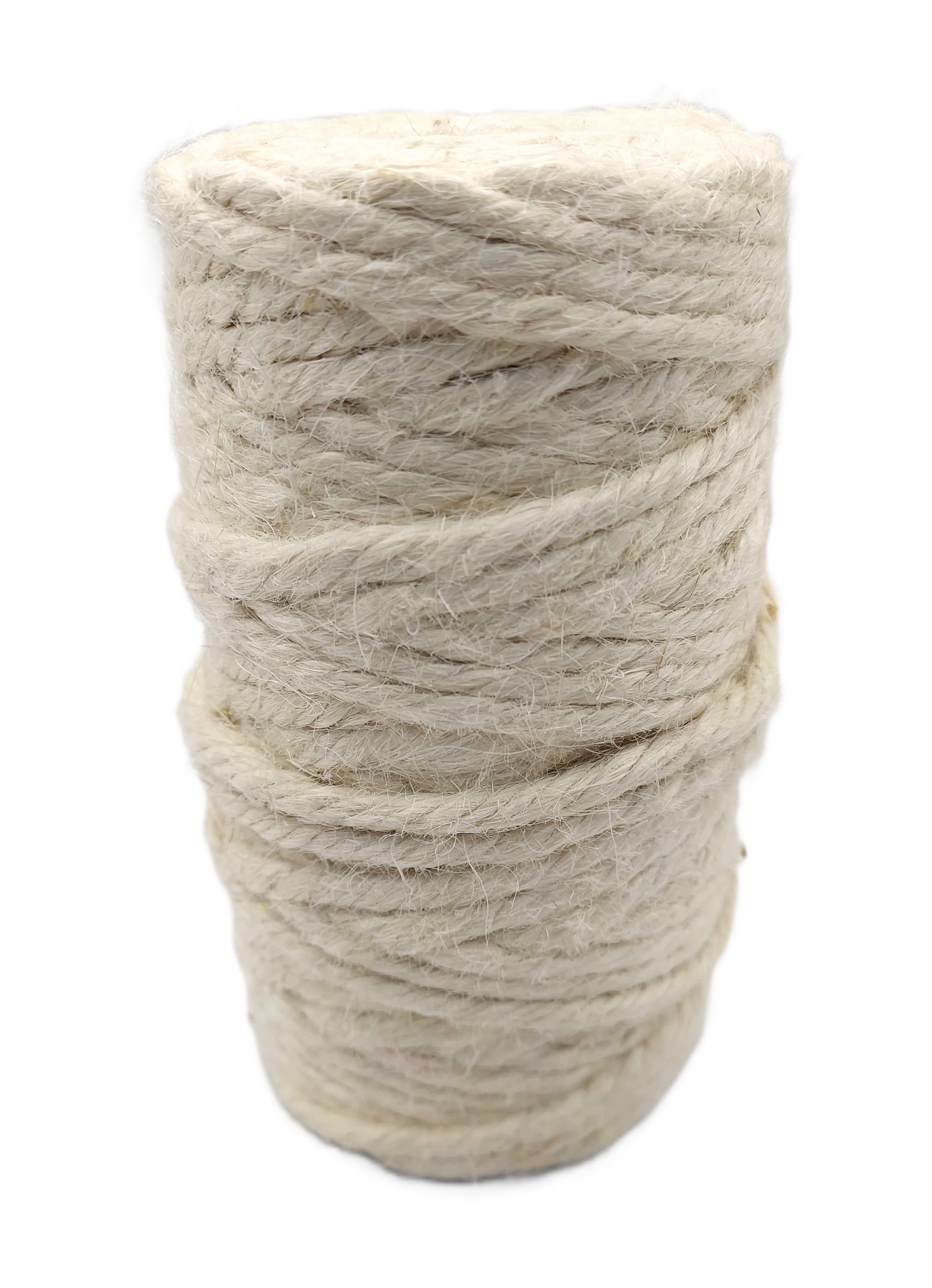 Sznurek jutowy, śr 5mm/52mb/250 gram, wybielany