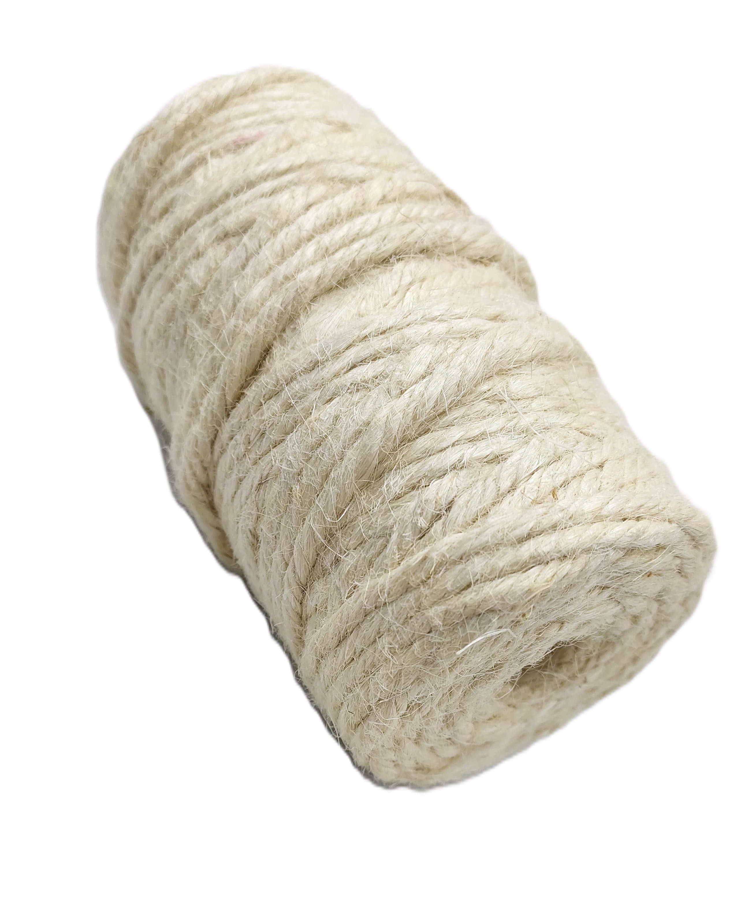 Sznurek jutowy, śr 5mm/52mb/250 gram, wybielany