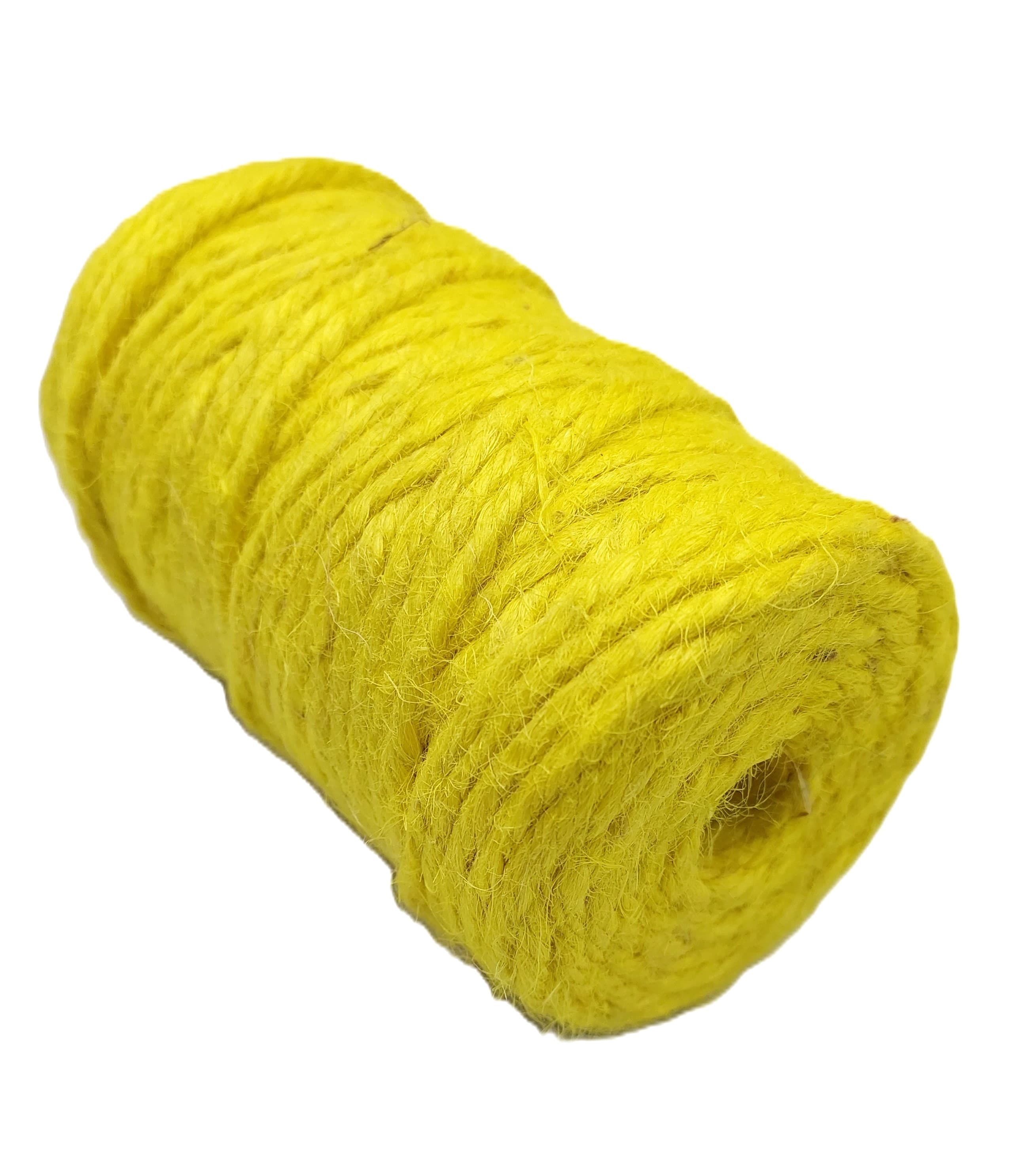 Sznurek jutowy, śr 5mm/52mb/250 gram, żółty