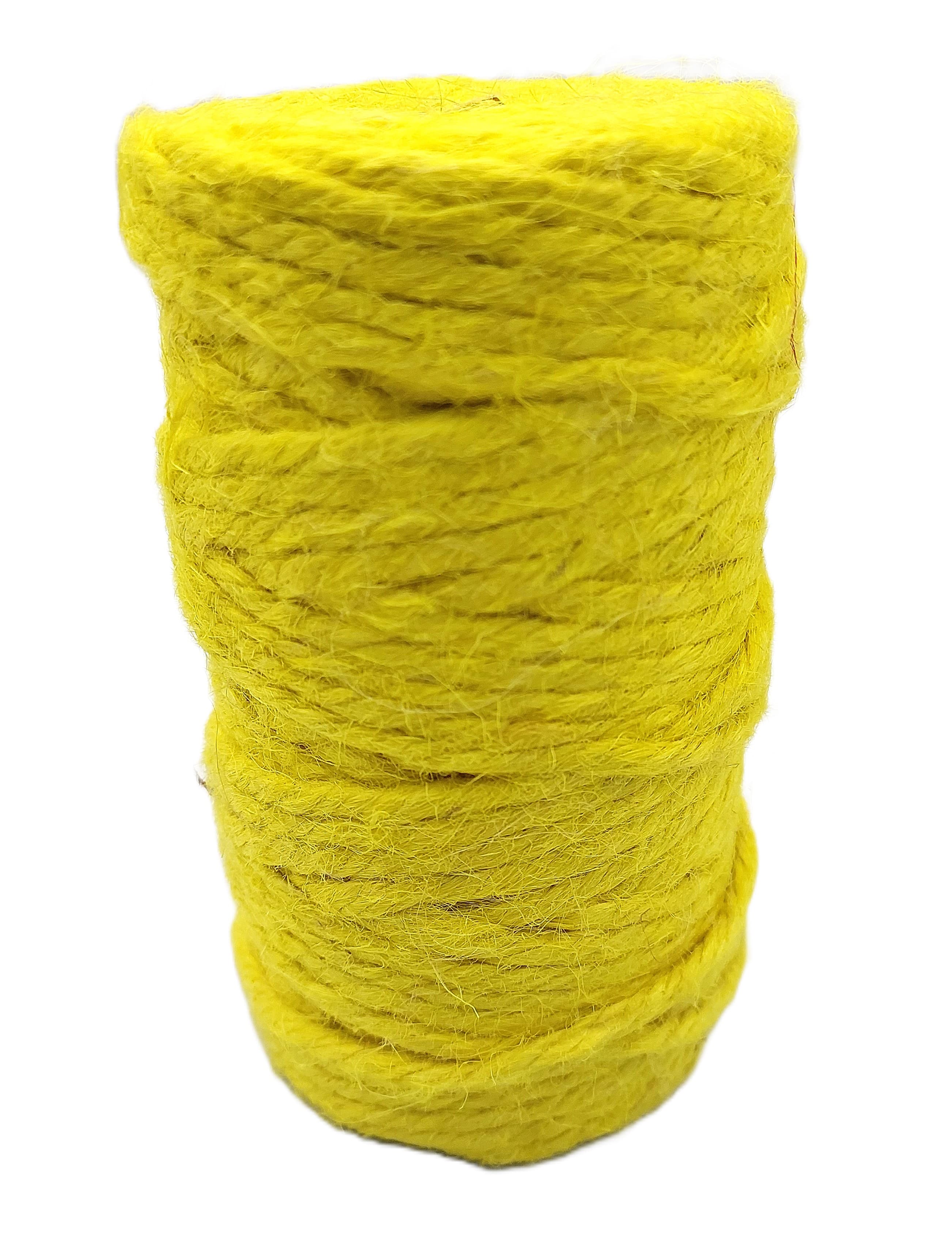 Sznurek jutowy, śr 5mm/52mb/250 gram, żółty