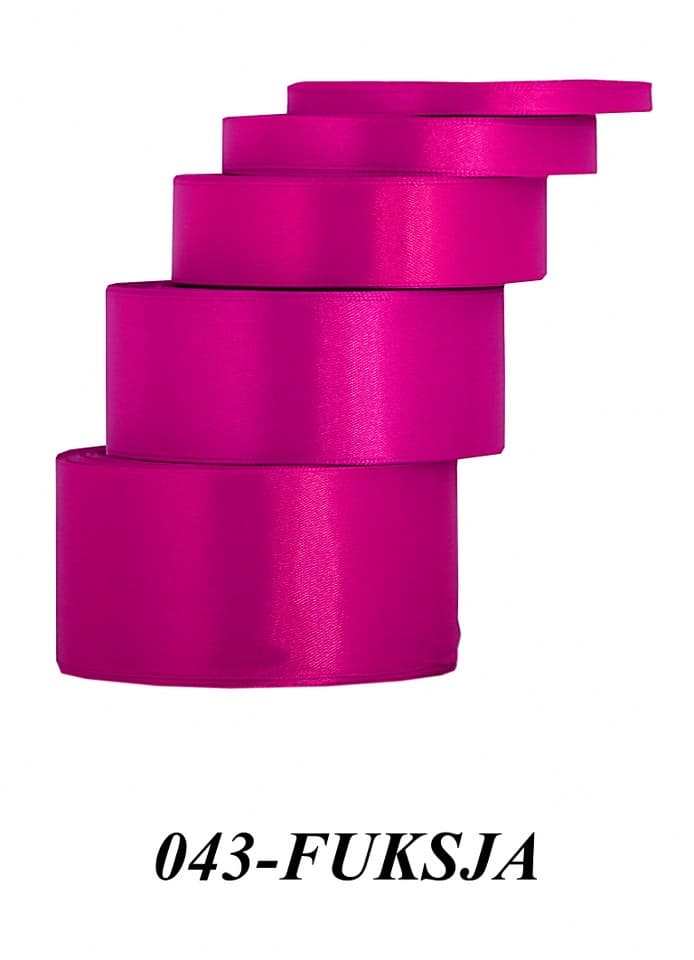 Wstążka satynowa 12mm/32mb, fuksja