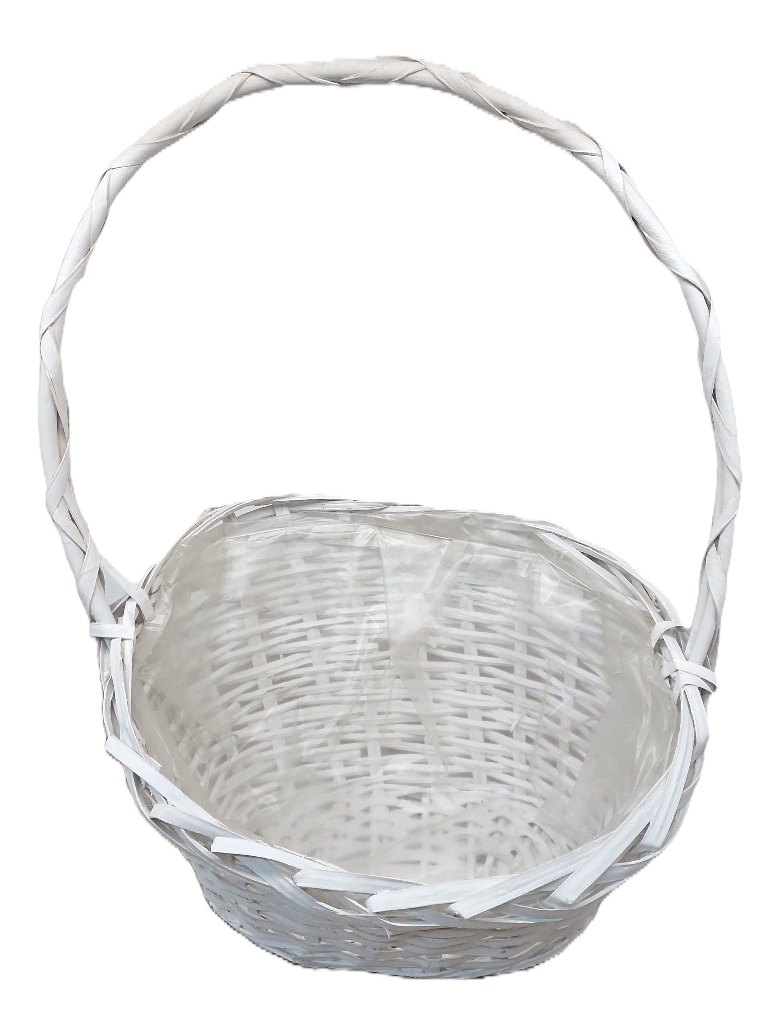 Kosz wiklinowy stopniowany BIAŁY średni - 54x36cm