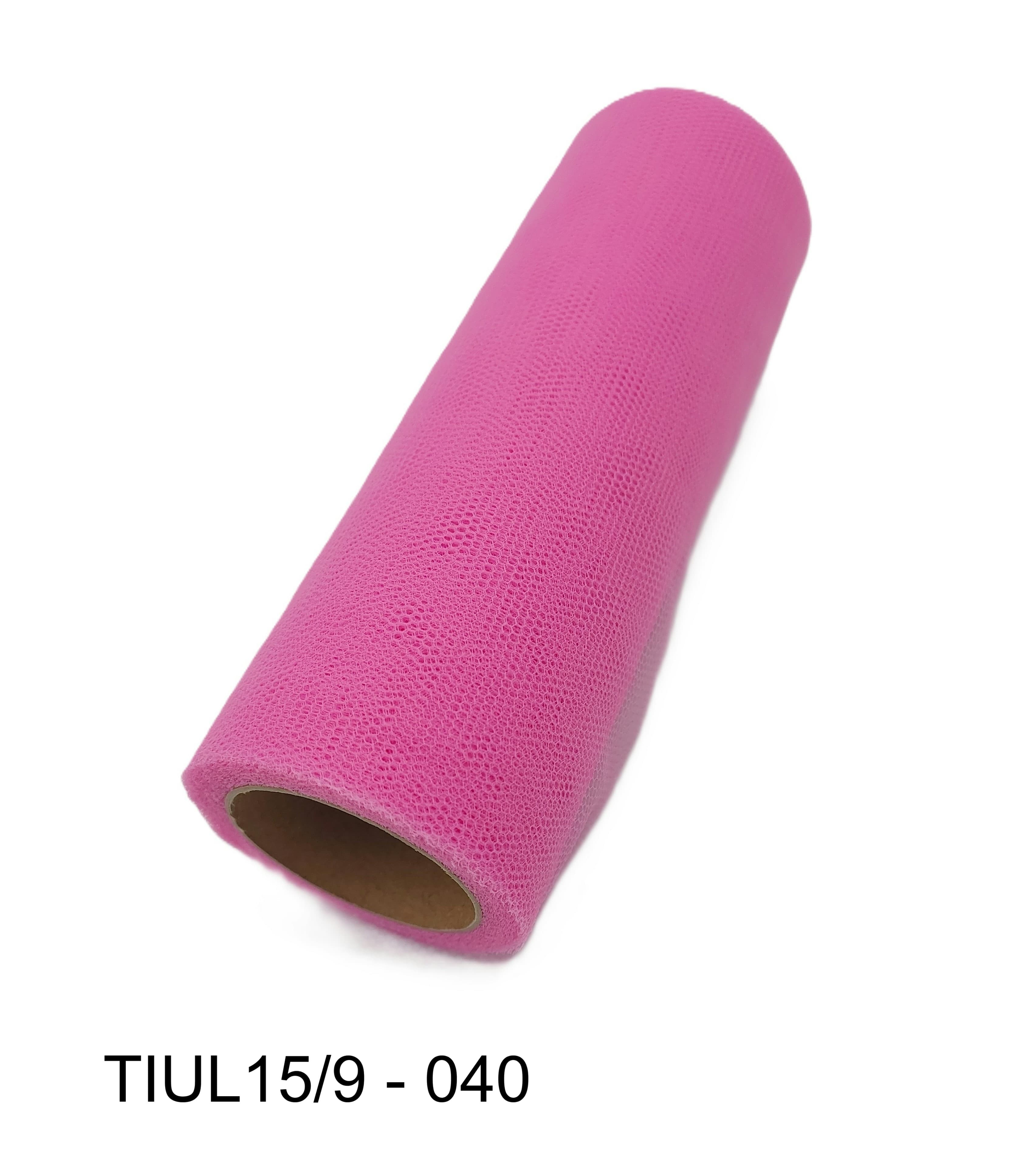 Tiul drobny, 15cm/9m, różowy