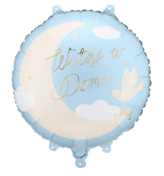 Balon foliowy ''Witaj w Domu'', 35x35 cm niebieski