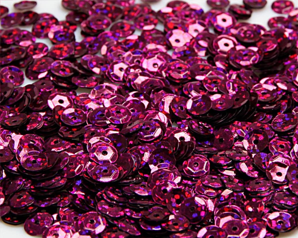 Cekiny 6mm/15gram amarantowy brokat