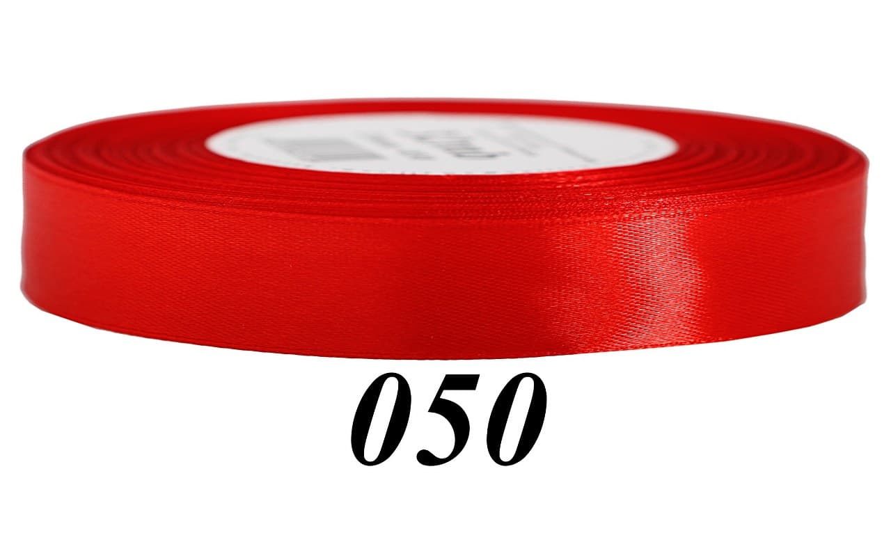 Wstążka satynowa 12mm/32mb, czerwona